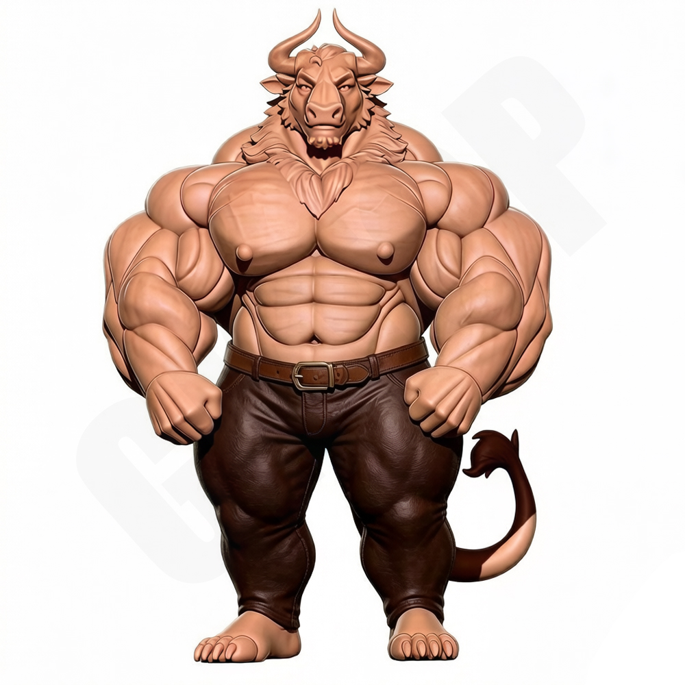 Resin Craft Ideas - Hunky Fitness Muscle Bull 1/24 Scale