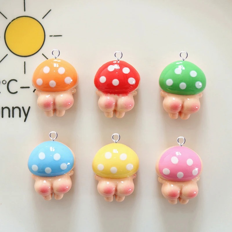 10Pcs Glossy Mushroom Resin Ch - огляд і ціна Resin Crafts Diy