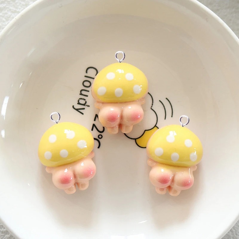 10Pcs Glossy Mushroom Resin Ch - огляд і ціна Resin Crafts Diy