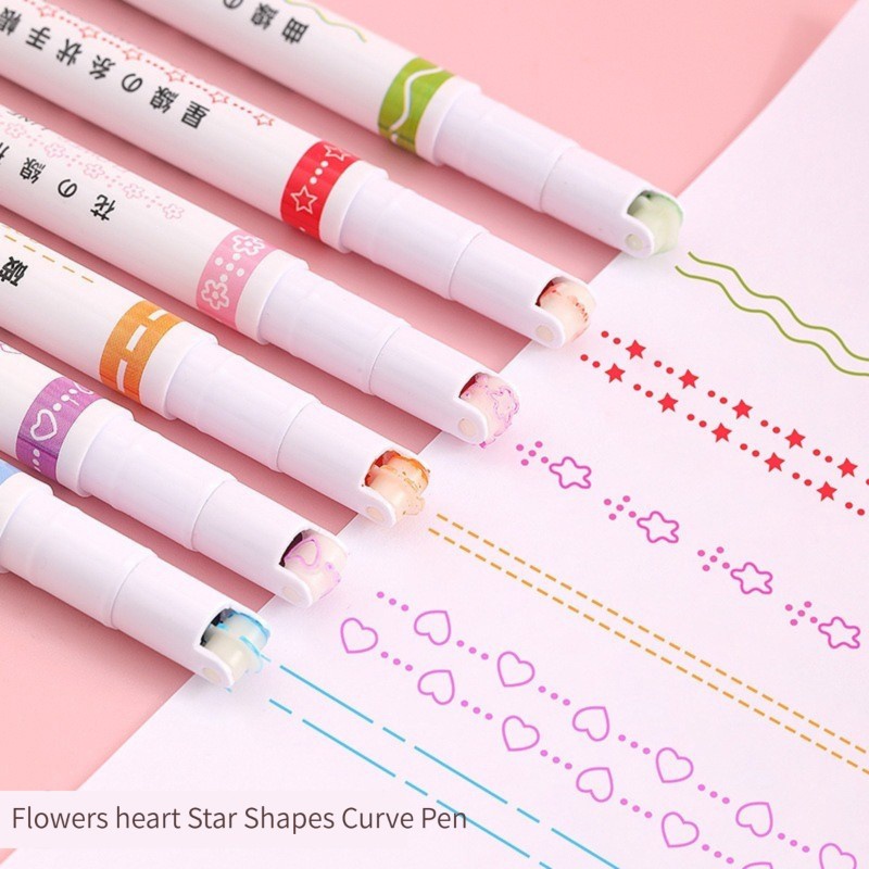 6Pcs/Set Cute Flower Line Shap - огляд і ціна Copic Marker Sketch