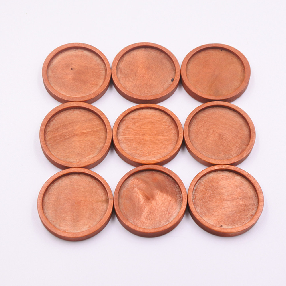 20Pcs Round Wood Jewelry Trays - огляд і ціна Resin Crafts Diy