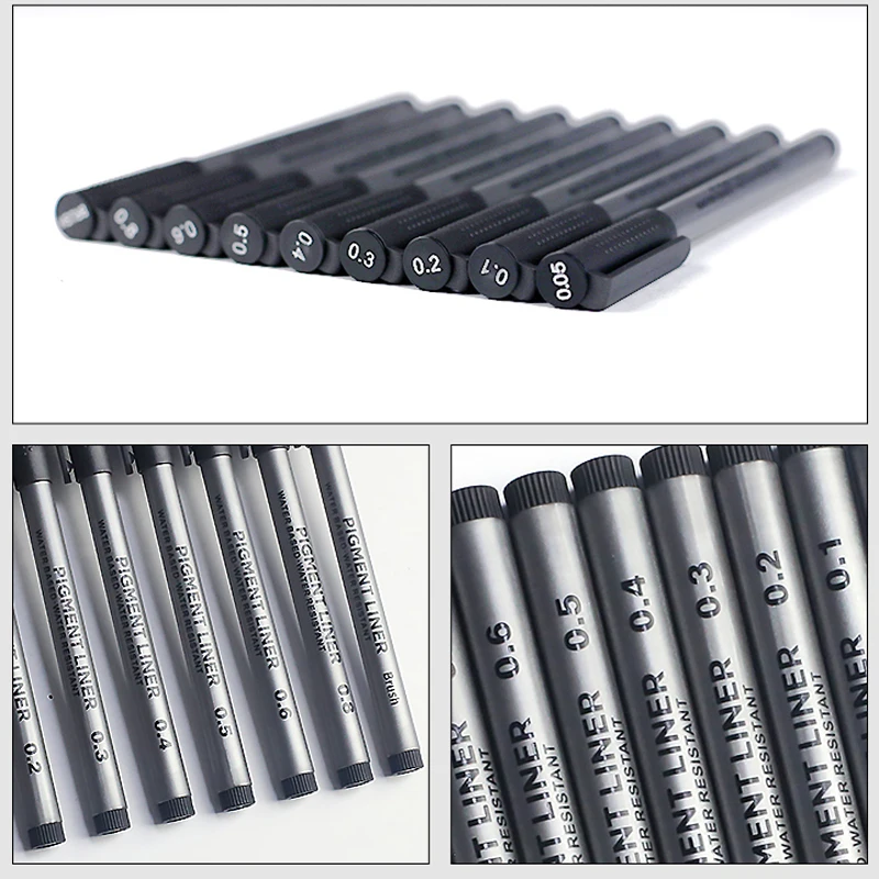 9Pcs/set Pigment Liner Micron  - огляд і ціна Copic Marker Sketch