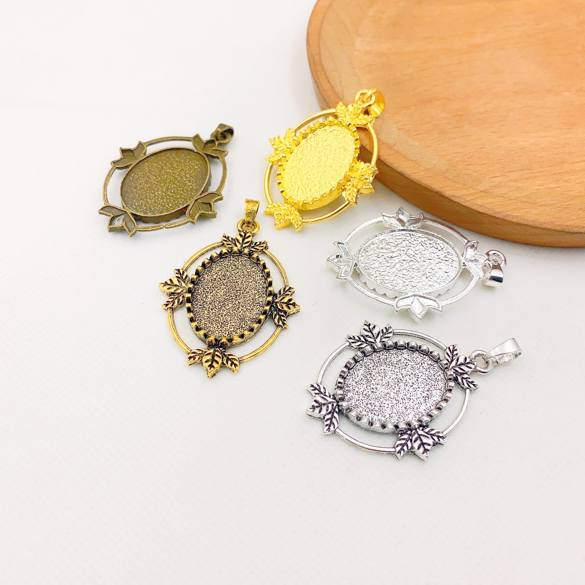 Onebeading Fit 18x25mm Oval Ca - огляд і ціна Bezels Set Pendant