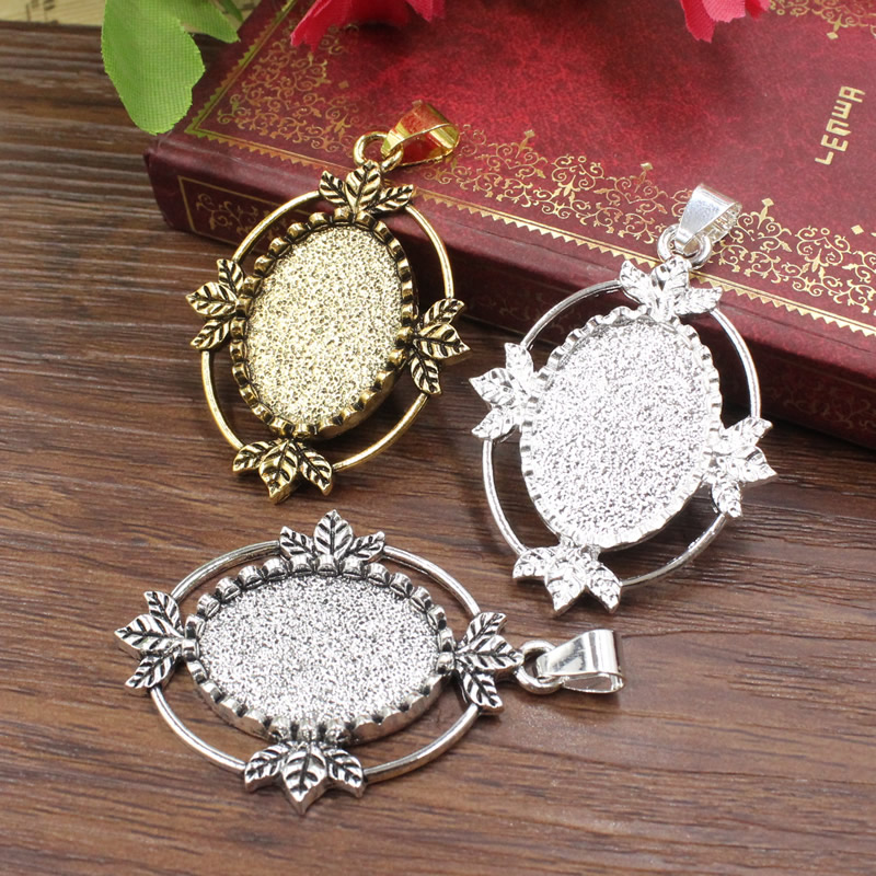 Onebeading Fit 18x25mm Oval Ca - огляд і ціна Bezels Set Pendant